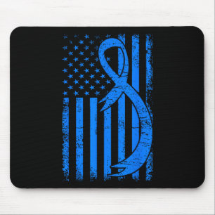Diabetes Awareness Month Flag Blauw lint T1d Type Muismat