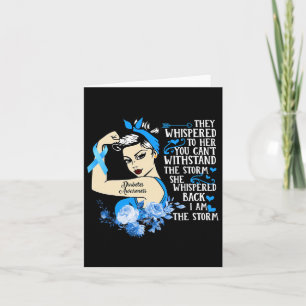 Diabetes Awareness Month Gift For Powerful Warrior Kaart