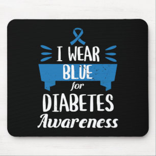 Diabetes Awareness Month I Draag Blue T1 T2 Muismat