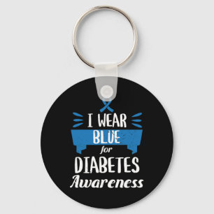 Diabetes Awareness Month I Draag Blue T1 T2 Sleutelhanger