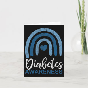 Diabetes Awareness Month Retro Rainbow T1 T2 Kaart