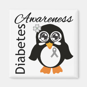 Diabetes Awareness Penguin Magneet