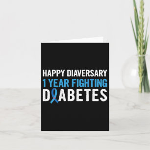 Diabetes Awareness Pun voor een diabetes type 1 Kaart