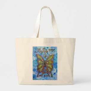 Diabetes Awareness Rainbow Butterfly Canvas tassen