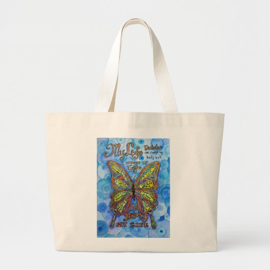 Diabetes Awareness Rainbow Butterfly Canvas tassen (Voorkant)