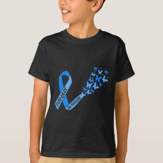 Diabetes Awareness Ribbon and Butterflies Type 1 D T-shirt