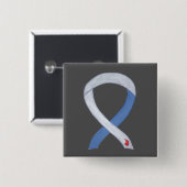 Diabetes Awareness Ribbon Custom IDDM Pins Vierkante Button 5,1 Cm (Voorkant /achterkant)
