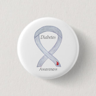 Diabetes Awareness Ribbon Gepersonaliseerd Art Pin Ronde Button 3,2 Cm
