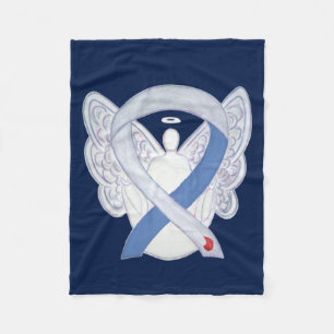 Diabetes Awareness Ribbon IDDM Angel Soft Blanket Fleece Deken