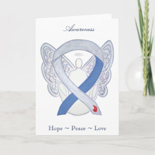 Diabetes Awareness Ribbon IDDM Angel Wenskaart Feestdagen Kaart