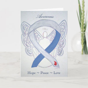 Diabetes Awareness Ribbon IDDM Angel Wenskaart Feestdagen Kaart