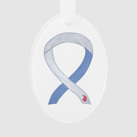 Diabetes Awareness Ribbon IDDM Custom Ornament (voorkant)