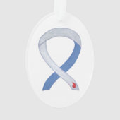 Diabetes Awareness Ribbon IDDM Custom Ornament (achterkant)