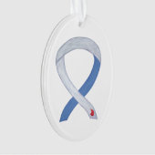 Diabetes Awareness Ribbon IDDM Custom Ornament (voorkant)