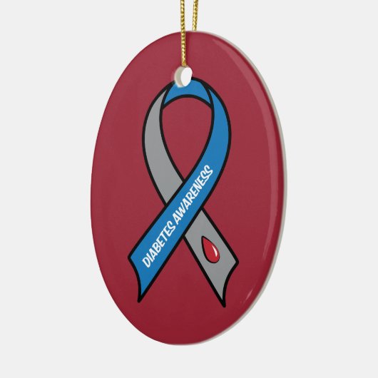 Diabetes Awareness Ribbon Keramisch Ornament (Links)