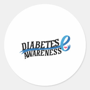 Diabetes Awareness Ronde Sticker