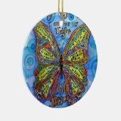 Diabetes Awareness Support Butterfly Art Ornament (Rechts)
