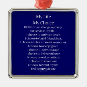 Diabetes Awareness Support Poem Charm Ornaments Metalen Ornament
