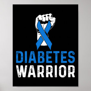 Diabetes Awareness T1D Diabetes Warrior Poster