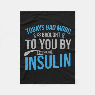 Diabetes Awareness Type 1 2 - Diabetische T1d T2d  Fleece Deken