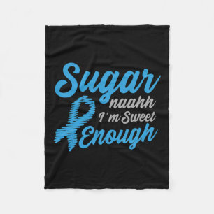 Diabetes Awareness Type 1 2 - Diabetische T1d T2d  Fleece Deken