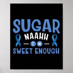 Diabetes Awareness Type 1 2 - Diabetische T1d T2d Poster