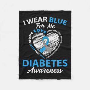 Diabetes Awareness Type 1 2 In november Draag we B Fleece Deken