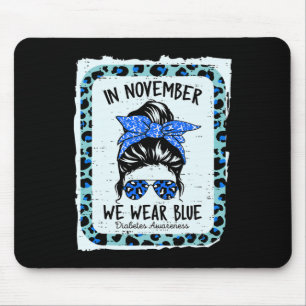 Diabetes Awareness Women Messy Bun in November We Muismat