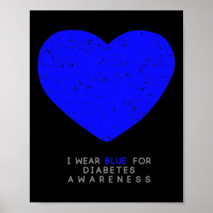Diabetes Bewustzijn van het hart Poster