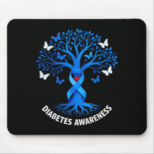 Diabetes Bewustzijnsmaand Diabetische Blauwe Muismat