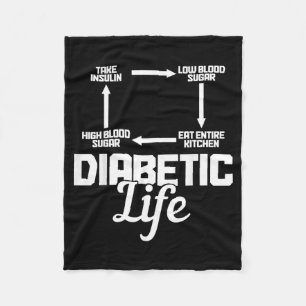 Diabetes Bewustzijnsmaand Type 1 T1d Grappige Diab Fleece Deken