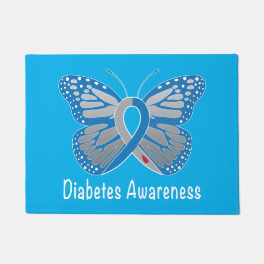 Diabetes Butterfly Awareness Deurmat (Voorkant)