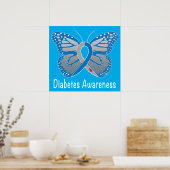 Diabetes Butterfly Poster (Keuken)