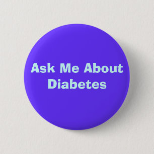 "DIABETES"-Buttonnen Ronde Button 5,7 Cm