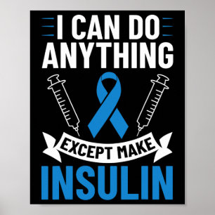 Diabetes citeert Diabetes Fighter T1d Diabetes Awa Poster