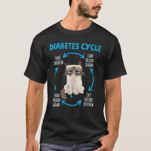 Diabetes Cycle Cat T-shirt