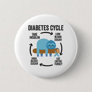 Diabetes Cycle Ronde Button 5,7 Cm