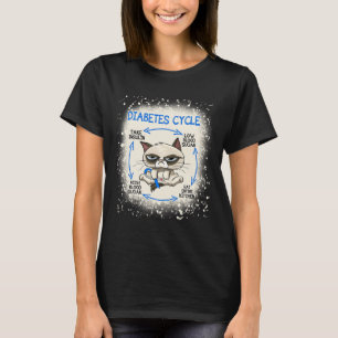Diabetes Cyclus Diabetes Awareness Fun Cat T-shirt