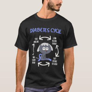 Diabetes Cyclus Diabetes Awareness Hond T-shirt