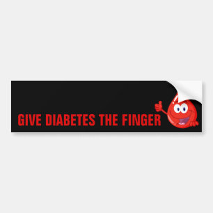 Diabetes de vinger geven bumpersticker