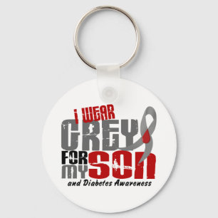 Diabetes die ik GRAY DRAAG heb voor mijn SON 6.2 Sleutelhanger