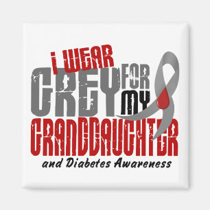Diabetes, DIE IK GRAY DRAAG VOOR MIJN GRANDDAUGHTE Magneet