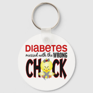 Diabetes die met de verkeerde kuiken worden overge sleutelhanger