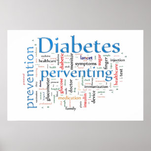 Diabetes die voorkomen poster