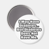 Diabetes Fighter Quote Magneet (Voorkant / Achterkant)