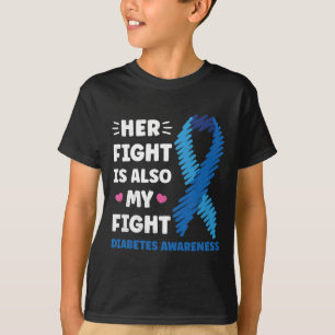 Diabetes Haar gevecht is mijn vechtbewustzijn T-shirt