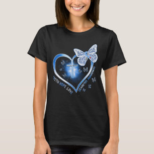 diabetes hart vlinder t-shirt