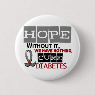 Diabetes HOPE 2 Ronde Button 5,7 Cm