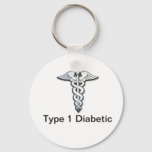 Diabetes ID Sleutelhanger Black (Voorkant)