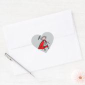 Diabetes Insulin Superheld Girl Hart Sticker (Envelop)